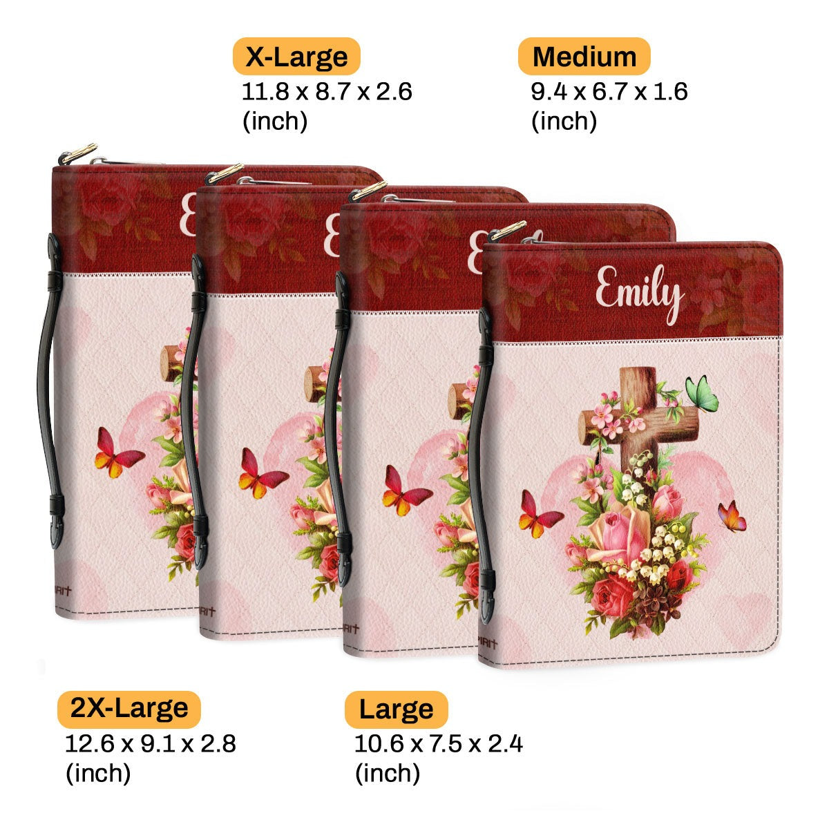 For God So Loved The World Leather Book Cover, Personalized Zippered Bible Cover With Name, Religious Gifts For Christian Couples, Christian Gift, Bible Covers Jesus Gifts